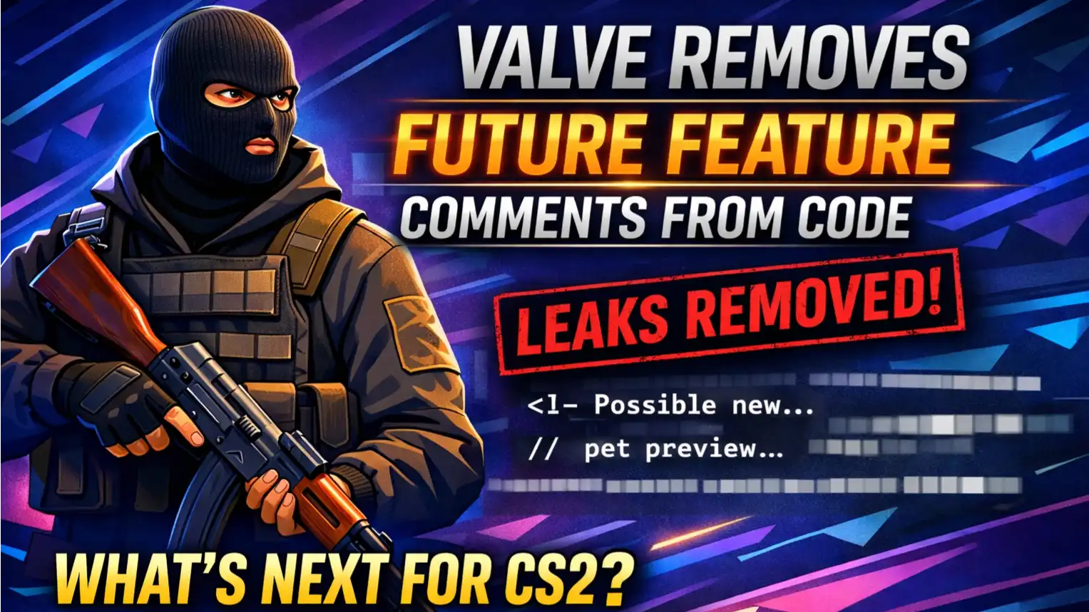 Valve Quietly Removes “Future Feature” Comments From CS2 Code — What It Means for Counter-Strike 2 Updates